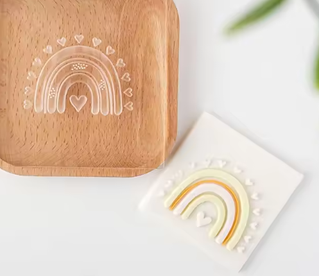 Rainbow Heart Cutter & Stamp